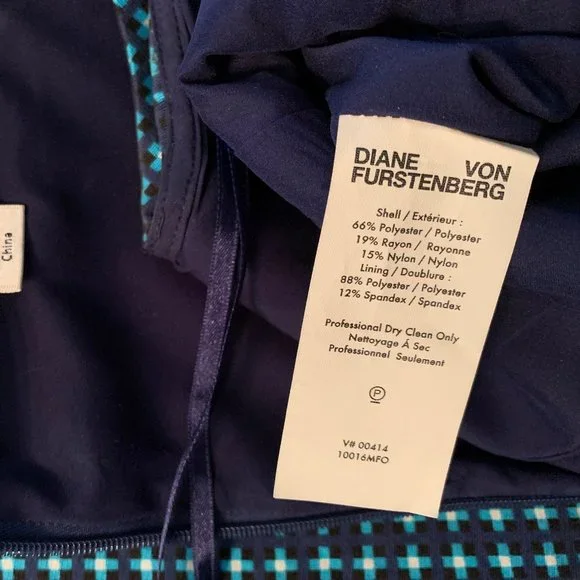 DVF Carrie Shift Dress Geometric Print - Picture 4 of 4